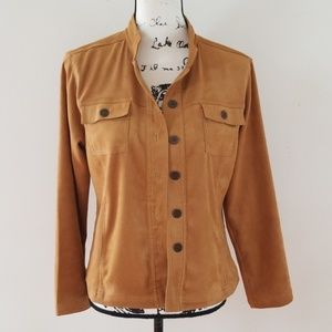 Windbridge Cheryl Nash Caramel faux Suede Jacket, Size S